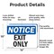 Signmission Exit Sign, Aluminum, 14 in W, 10 in H, Exit Only OS-2PACK-NS-A-1014-L-12232 - alternate 3